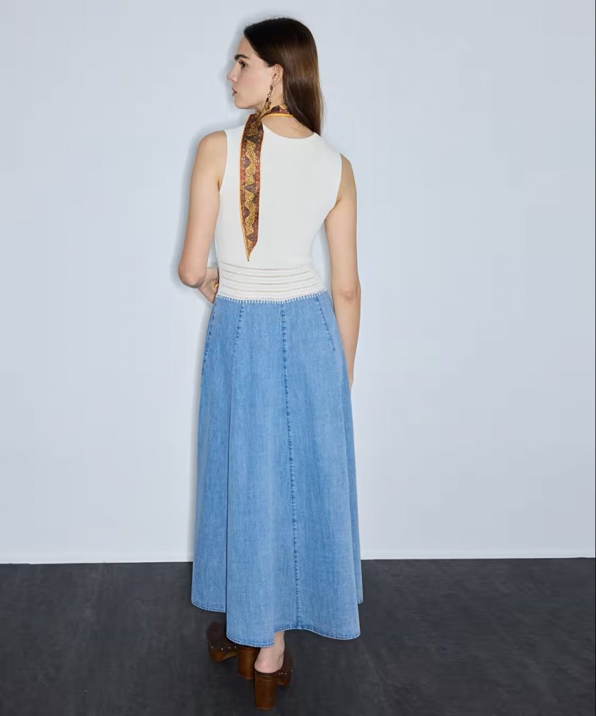 İPEKYOL Denim Ve Triko Mix Elbise IS1260002366