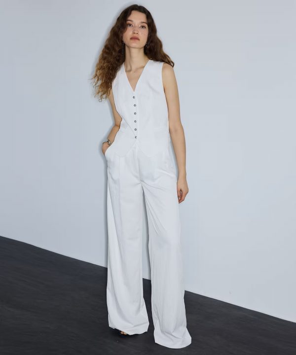 İPEKYOL Kırışık Efektli Wide Leg Pantolon IS1260003183