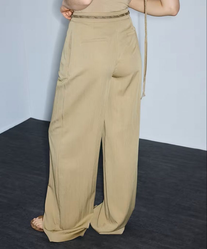 İPEKYOL Püsküllü Kuşaklı Wide Leg Pantolon IS1260003204
