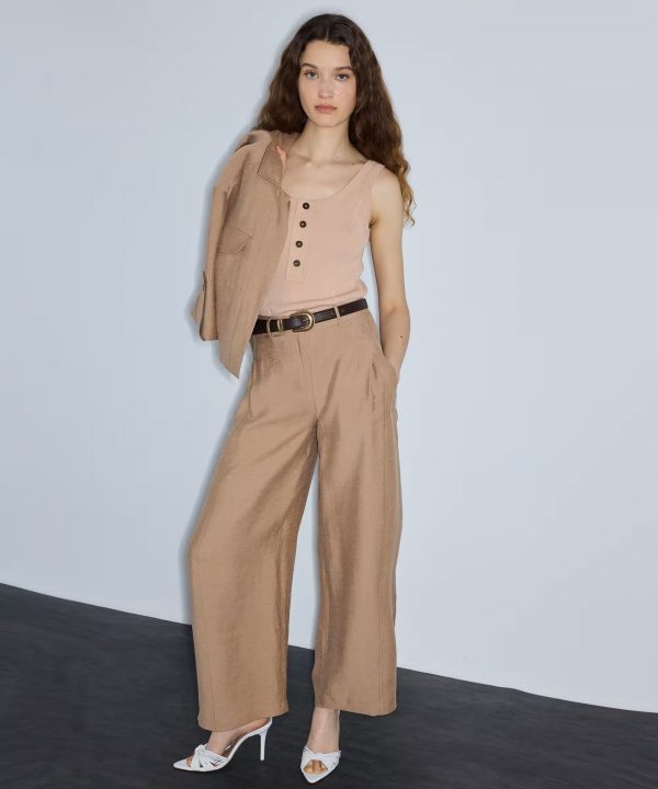 İPEKYOL Kemerli Barrel Fit Pantolon IS1260003229