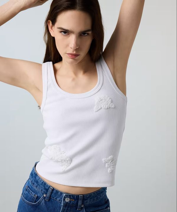 İPEKYOL Çiçek Boncuk İşlemeli Tshirt IS1260070116