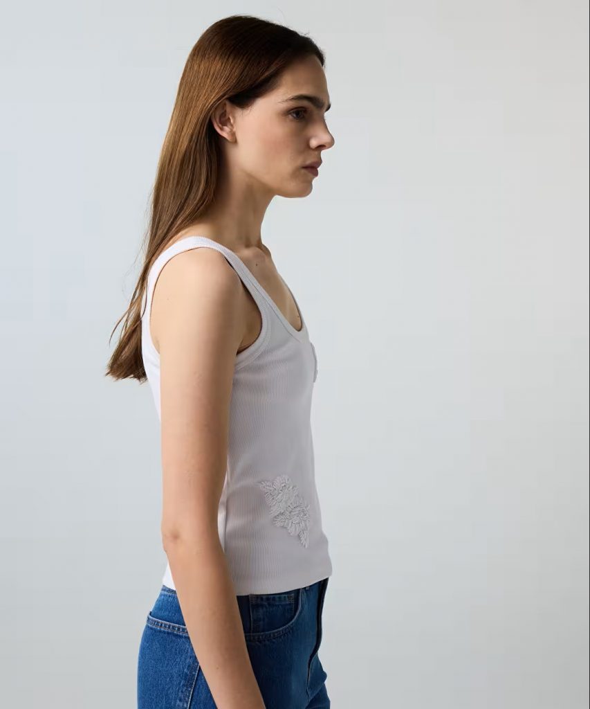 İPEKYOL Çiçek Boncuk İşlemeli Tshirt IS1260070116