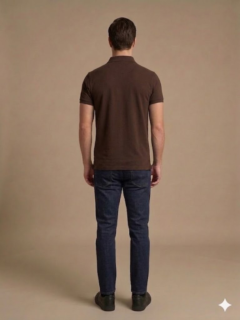 KİP Erkek Polo Yaka Basic T-Shirt 1830 - kahve