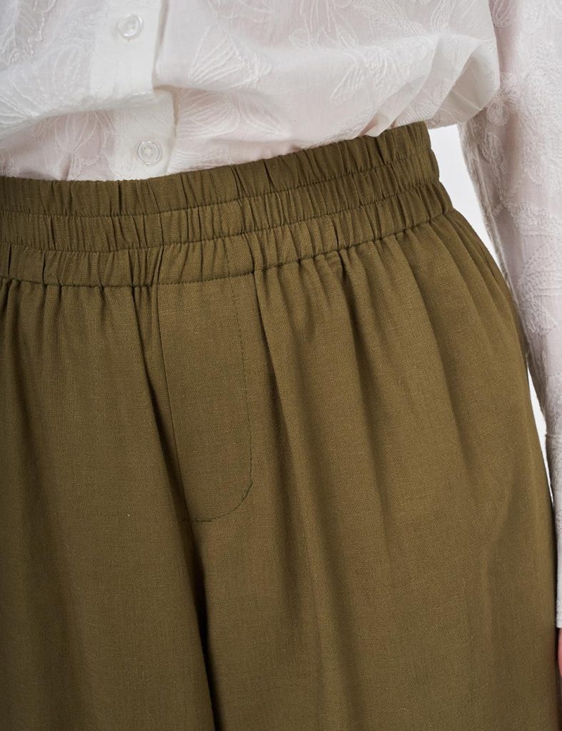KAYRA Elastik Bel Keten Pantolon 19026