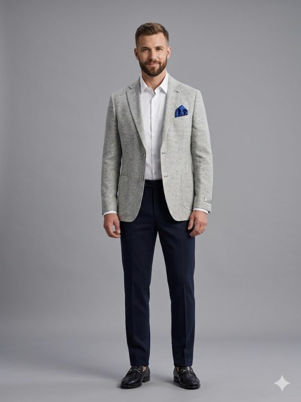 KİP Keten Dokulu Slim Fit Erkek Blazer Ceket 2521