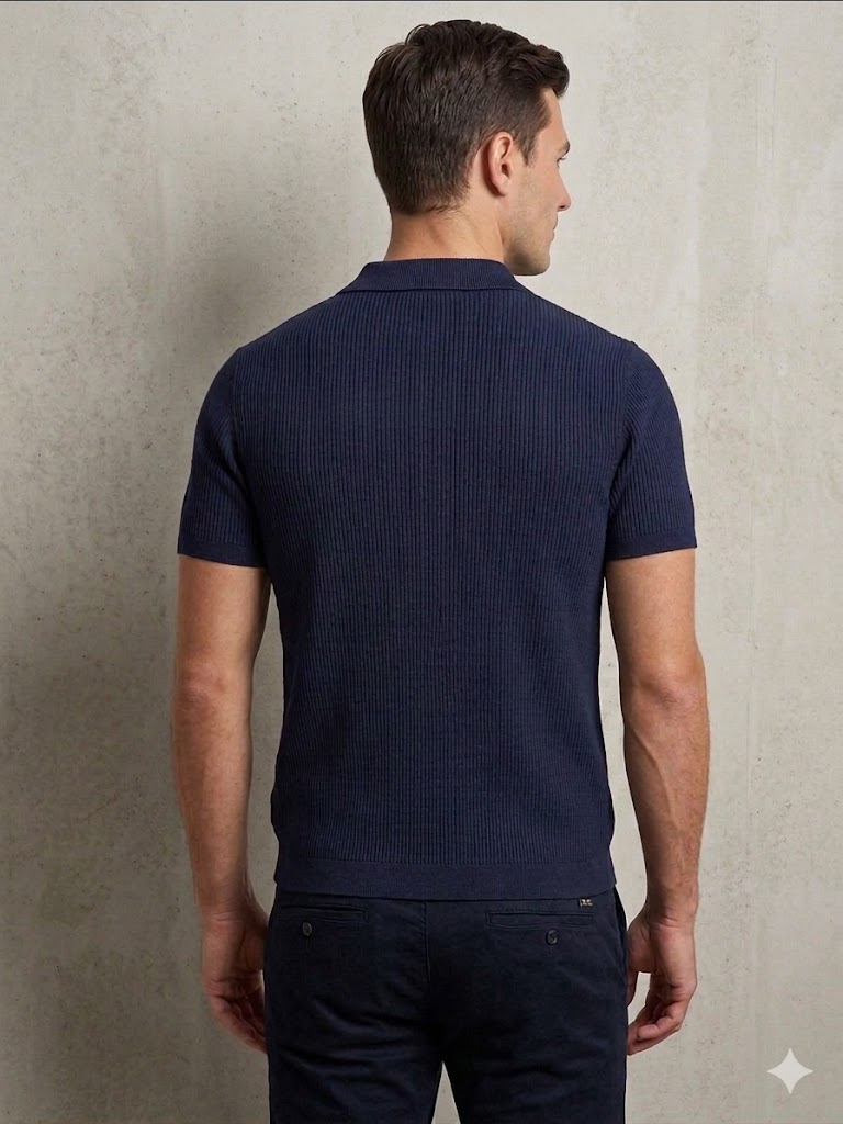 KİP Erkek Triko Polo Yaka Kısa Kollu T-Shirt 10134 - Lacivert