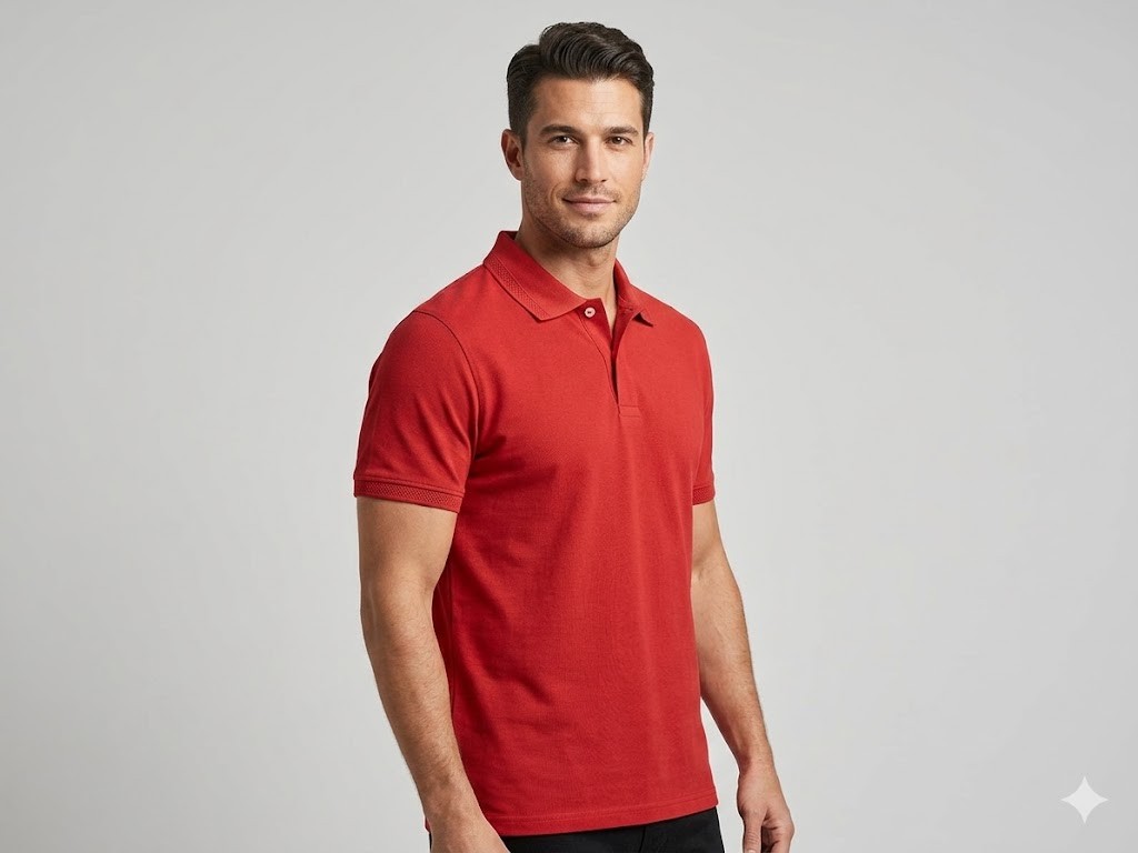 KİP Erkek Polo Yaka Basic T-Shirt 1830 - KIRMIZI