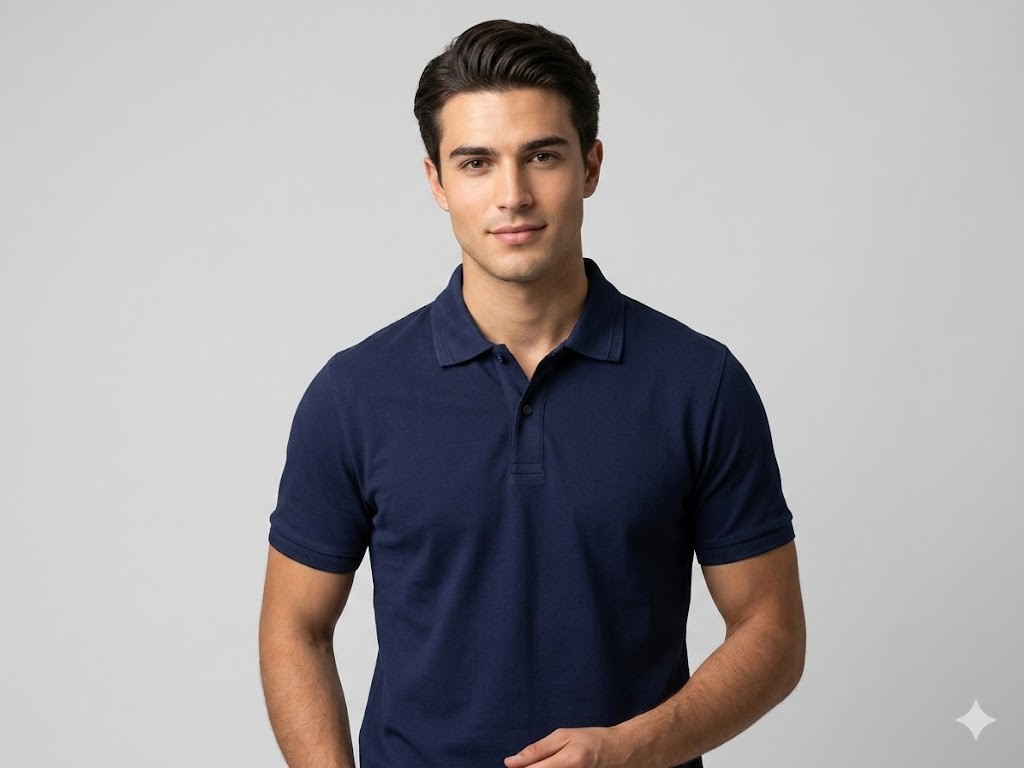 KİP Erkek Polo Yaka Basic T-Shirt 1830 - Lacivert