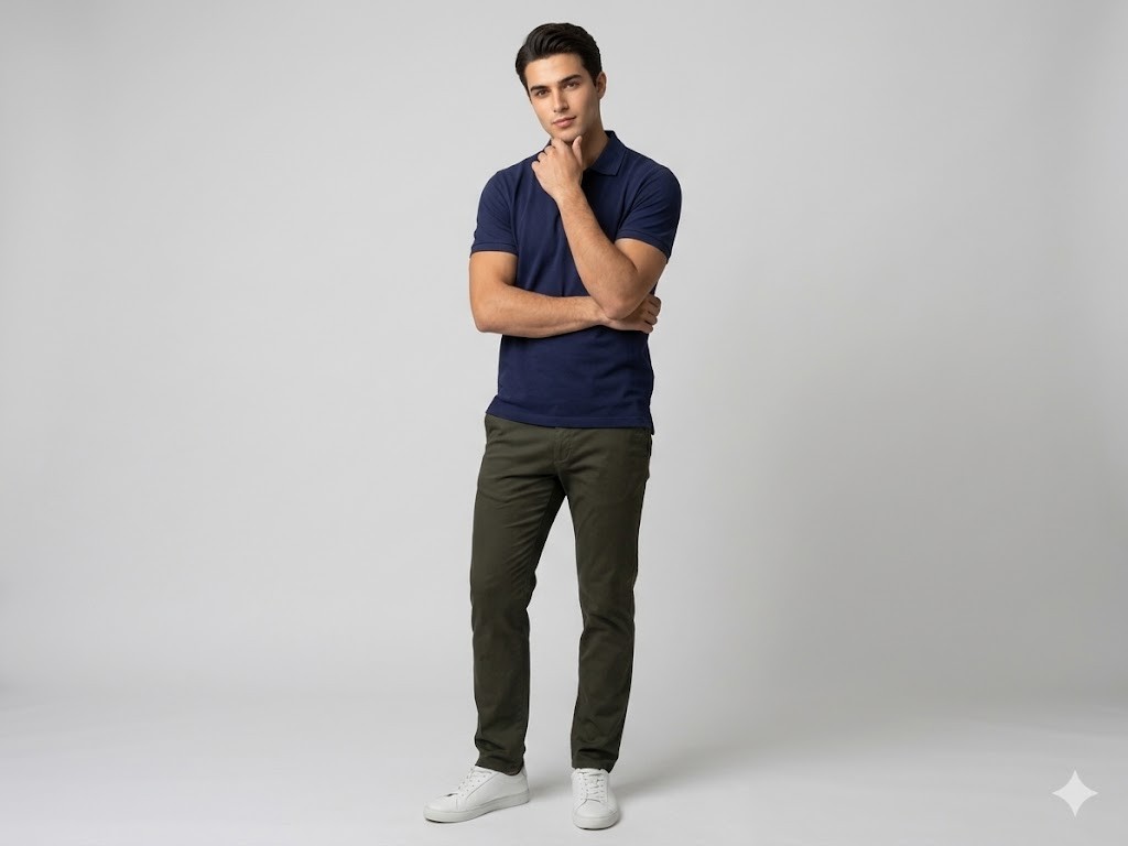 KİP Erkek Polo Yaka Basic T-Shirt 1830 - Lacivert