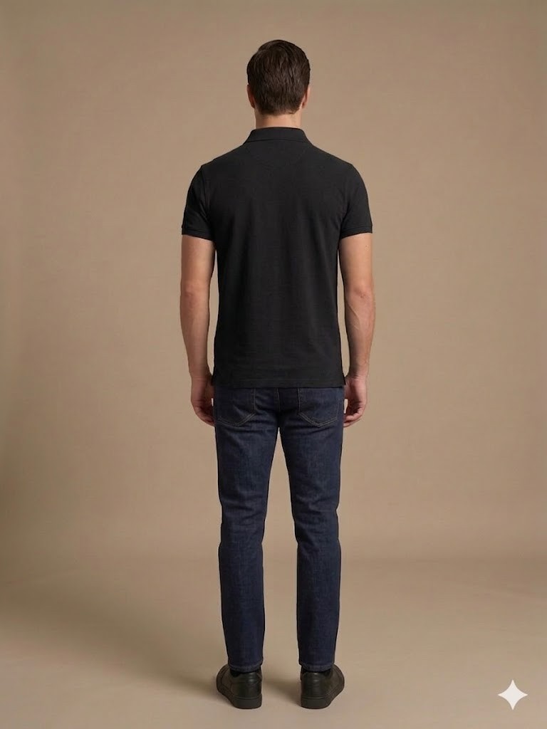 KİP Erkek Polo Yaka Basic T-Shirt 1830 - Siyah