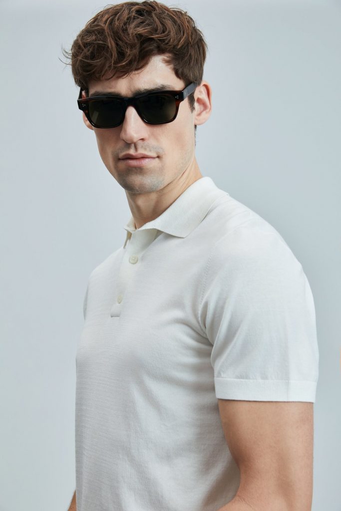 LUFİAN Derek Erkek İpek Karışımlı T-Shirt 111090103 - KIR.BEYAZ