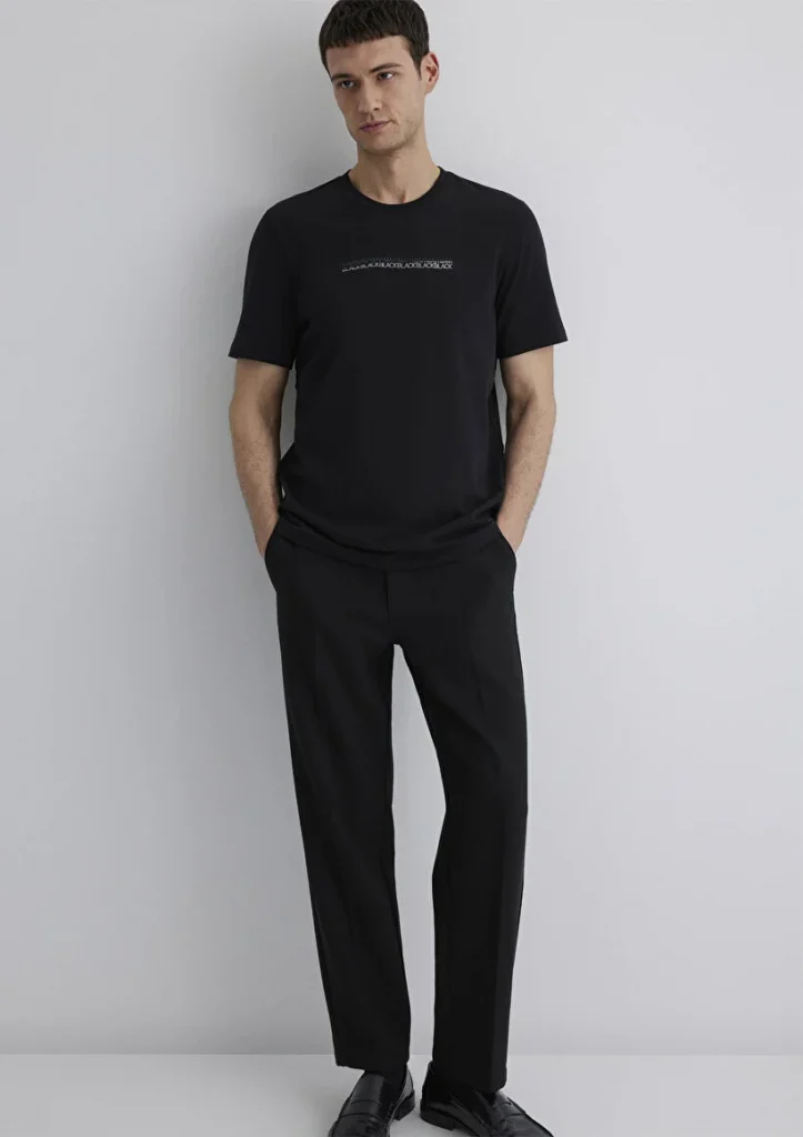 MAVİ Black Baskılı Siyah Tişört  M0612647-900