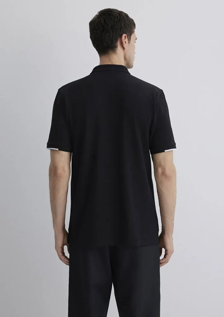 MAVİ Şerit Detaylı Polo T-shirt M0612654-900 - Siyah