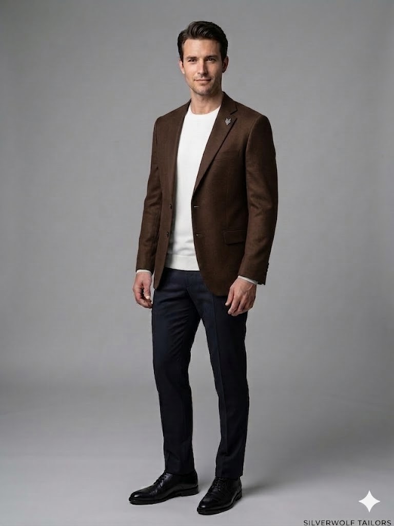 MCR Slim Fit Keten Karışımlı Blazer Ceket 41495 - kahve
