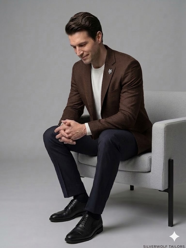 MCR Slim Fit Keten Karışımlı Blazer Ceket 41495 - kahve