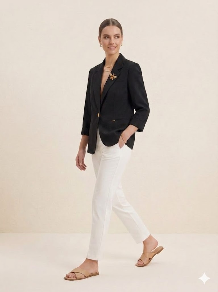 BABİLON SASİN Aksesuar Detaylı Blazer Ceket 7701 - Siyah