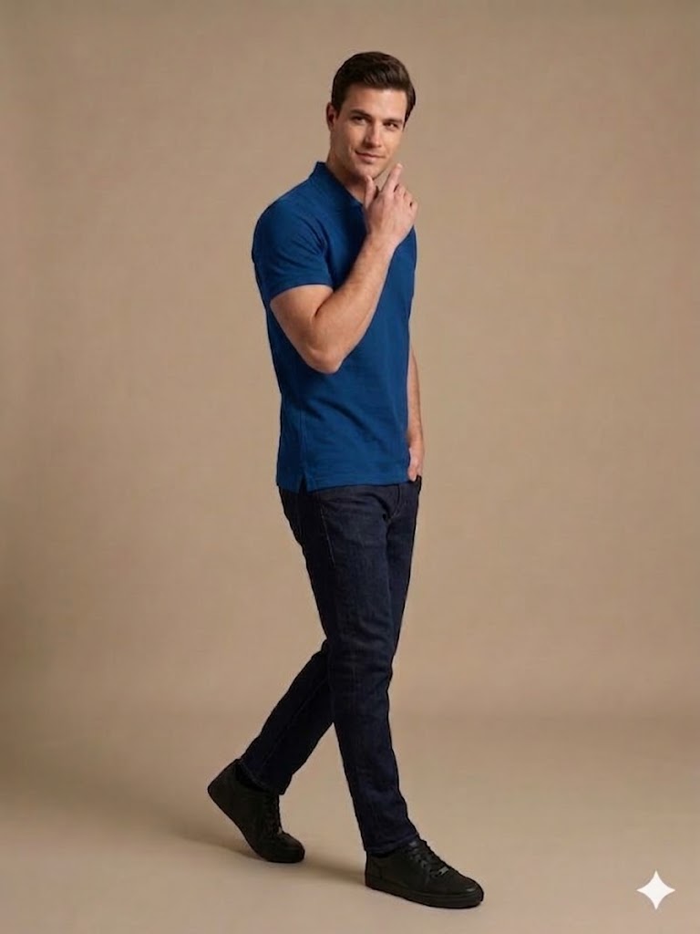 KİP Erkek Polo Yaka Basic T-Shirt 1830 - SAKS