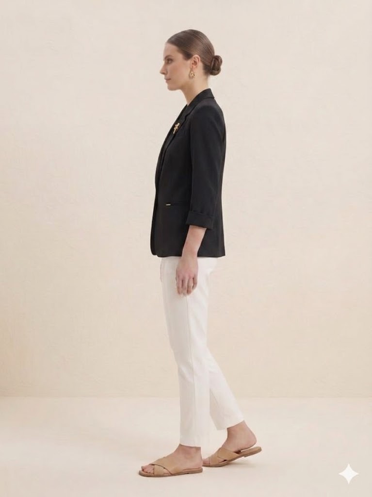 BABİLON SASİN Aksesuar Detaylı Blazer Ceket 7701 - Siyah
