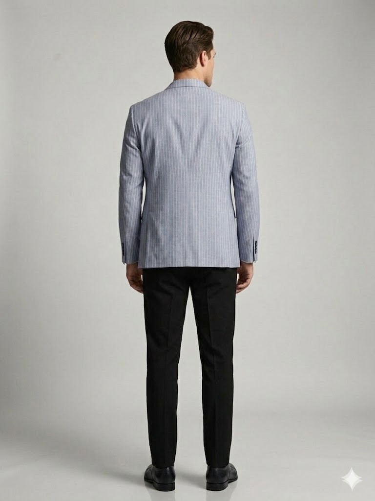 SELİM HAVAN Modern Çizgili Erkek Blazer Ceket 0013