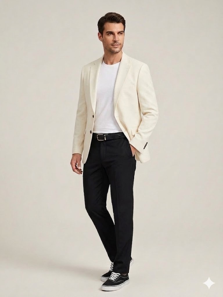 SELİM HAVAN Erkek Günlük Şık Blazer Ceket 0017 - EKRU