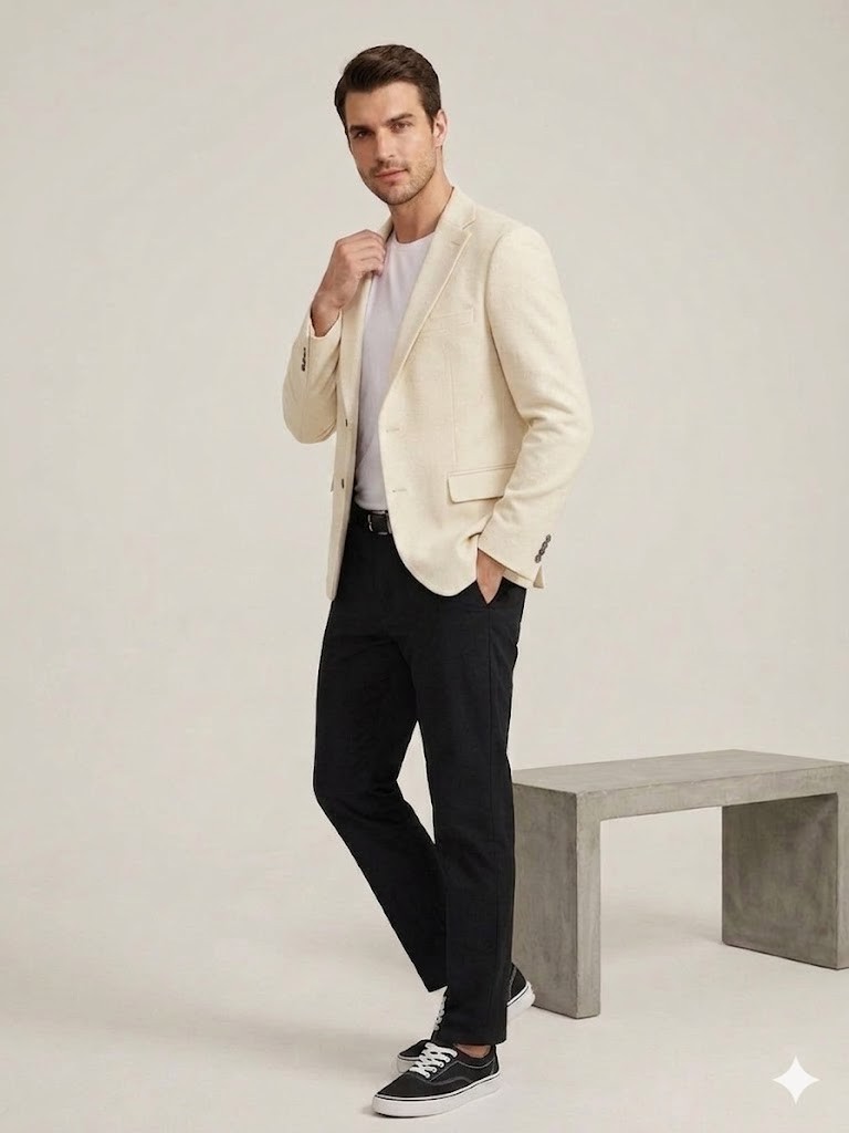 SELİM HAVAN Erkek Günlük Şık Blazer Ceket 0017 - EKRU