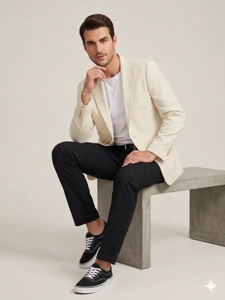 SELİM HAVAN Erkek Günlük Şık Blazer Ceket 0017 - EKRU