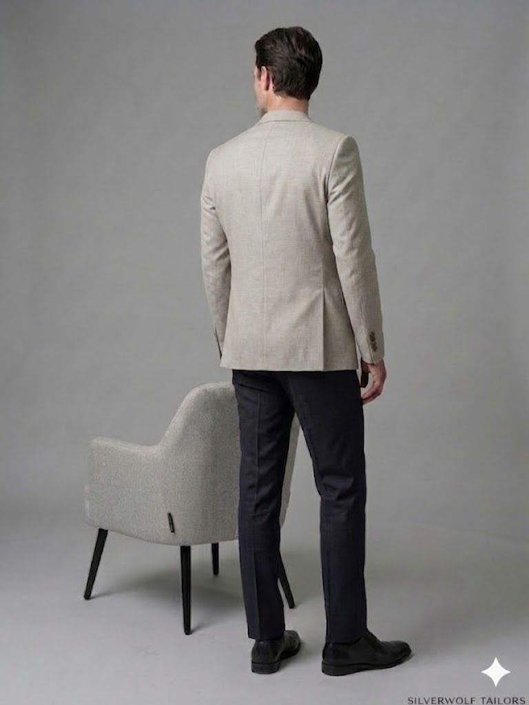 MCR Slim Fit Keten Karışımlı Blazer Ceket 41495 - TAŞ