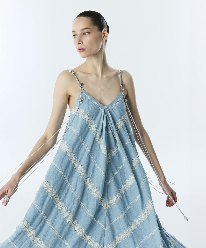 TWIST Nakış Şeritli Kloş Elbise TS1260002286