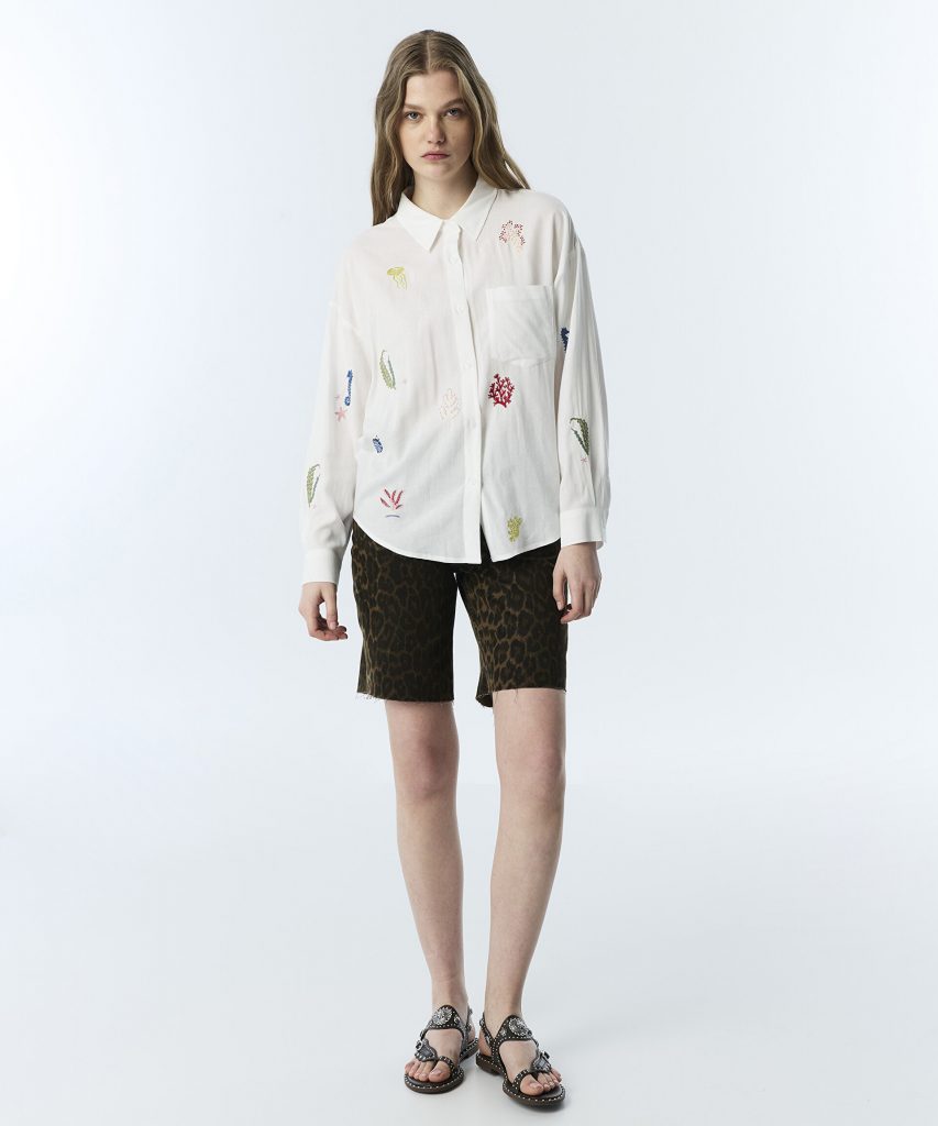 TWIST Nakışlı Oversize Gömlek TS1260025273