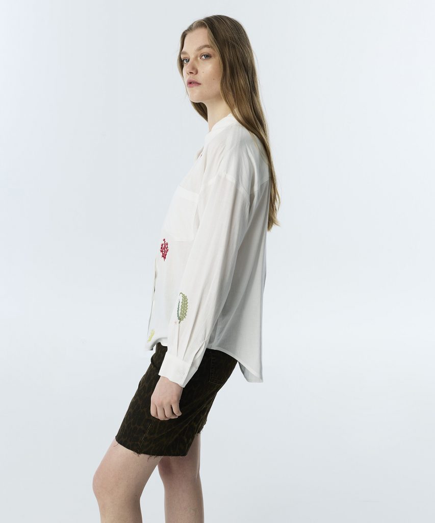 TWIST Nakışlı Oversize Gömlek TS1260025273