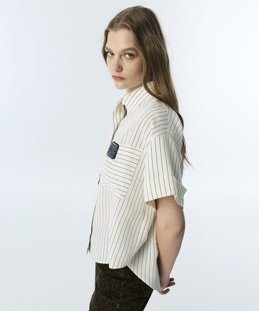 TWIST Çizgi Desen Patch'Li Gömlek TS1260025276