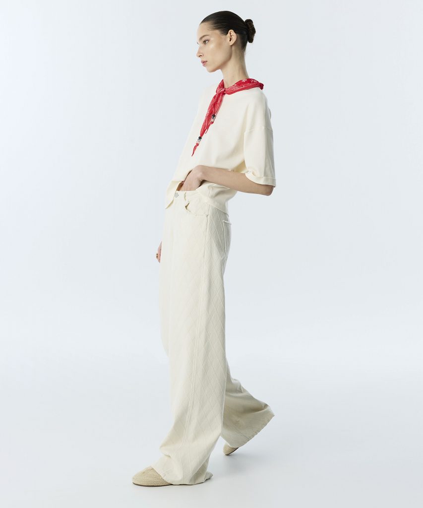 TWIST Bakla Dokulu Wide Leg Jean Pantolon TS1260018054