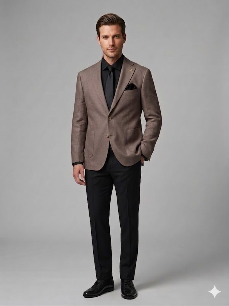 HAVAN Erkek Slim Fit Günlük ve Klasik Blazer 2V26F0054 - VİZON
