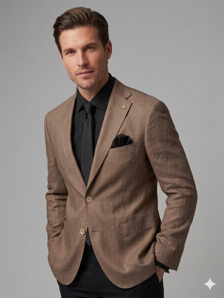HAVAN Erkek Slim Fit Günlük ve Klasik Blazer 2V26F0054 - VİZON