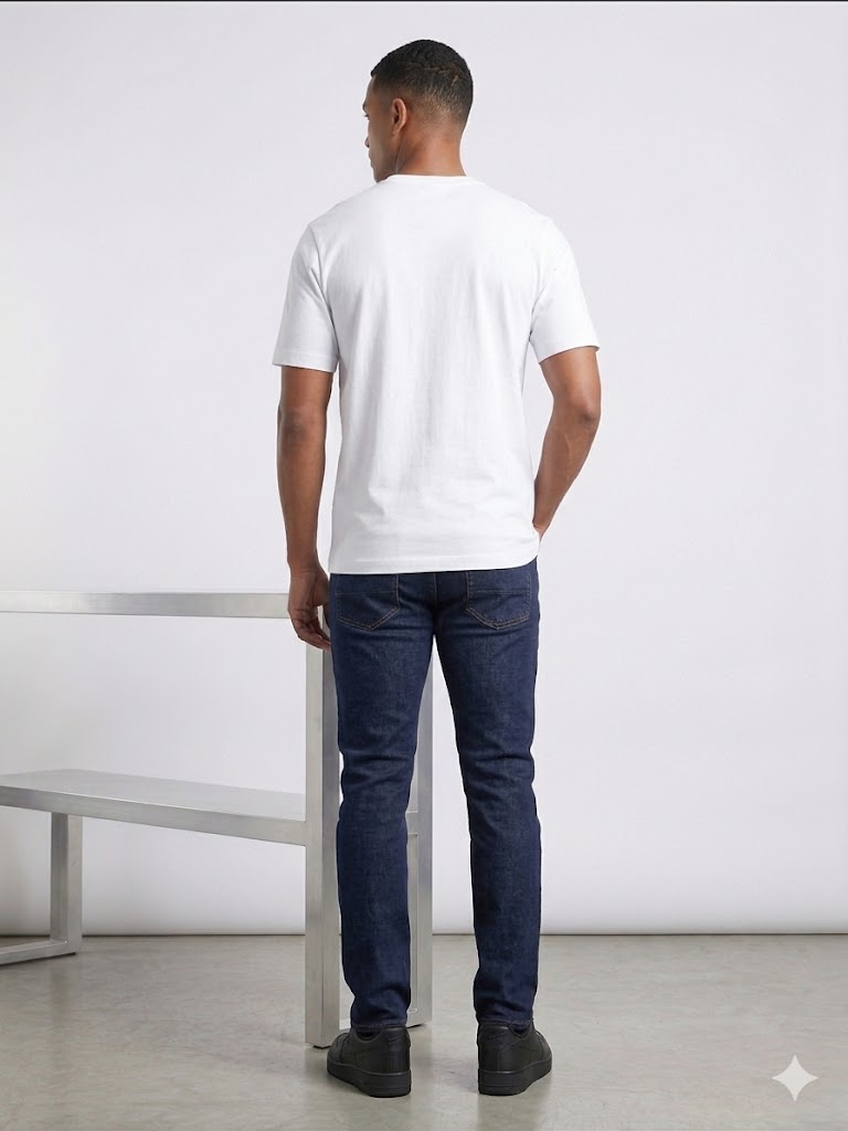 VAGANZA Modern Fit Siyah Erkek Basic T-Shirt 1000 - Beyaz