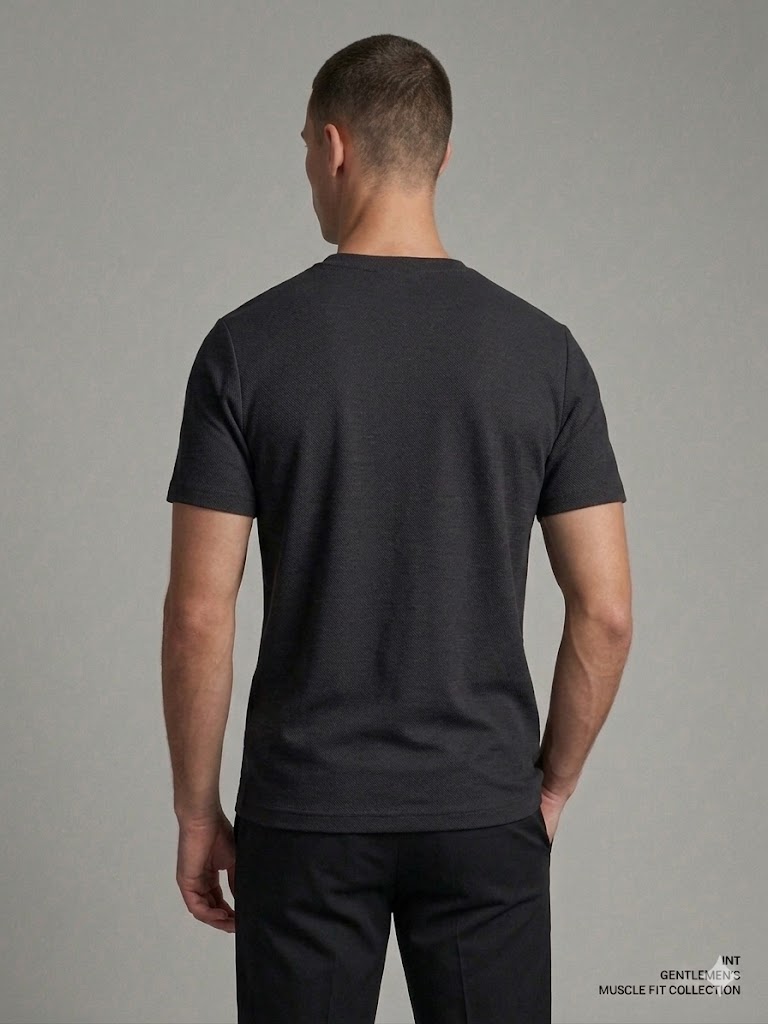 XINT Erkek Basic Bisiklet Yaka Kısa Kollu Pamuklu T-Shirt Günlük Kullanım 502208 - Siyah