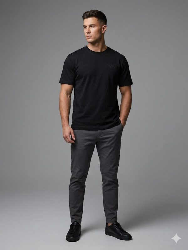 XINT Modern Fit Siyah Erkek Tişört 502395