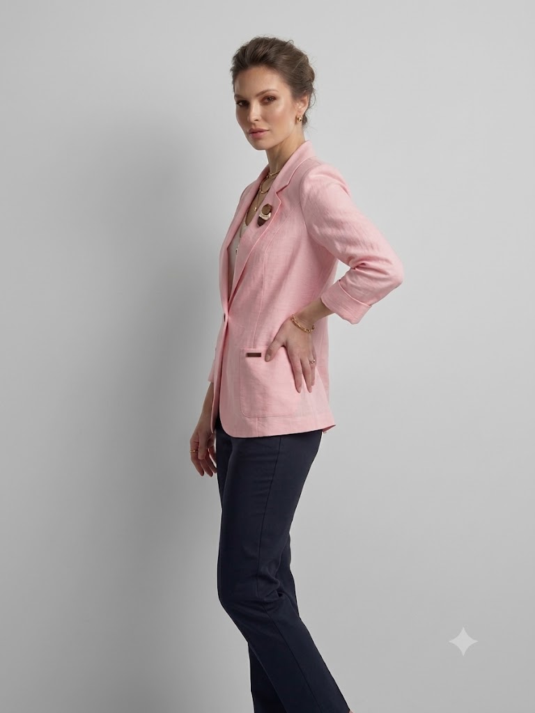 BABİLON SASİN Blazer Ceket 7736 - PUDRA