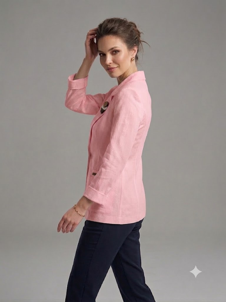 BABİLON SASİN Blazer Ceket 7736 - PUDRA