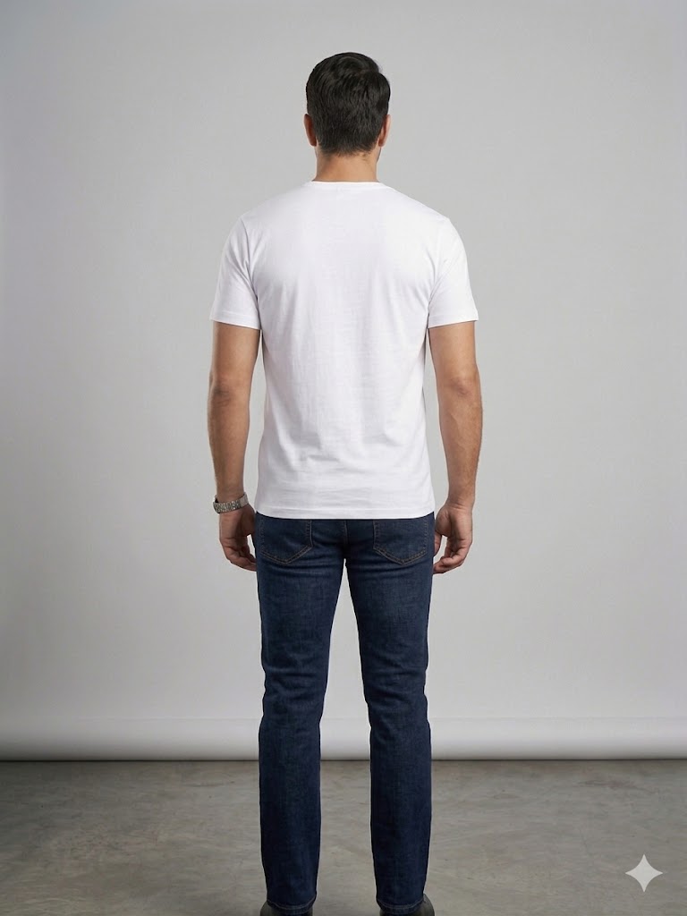 Centilmen Erkek Bisiklet Yaka Düz Sade Klasik T-Shirt 2517044 - Beyaz