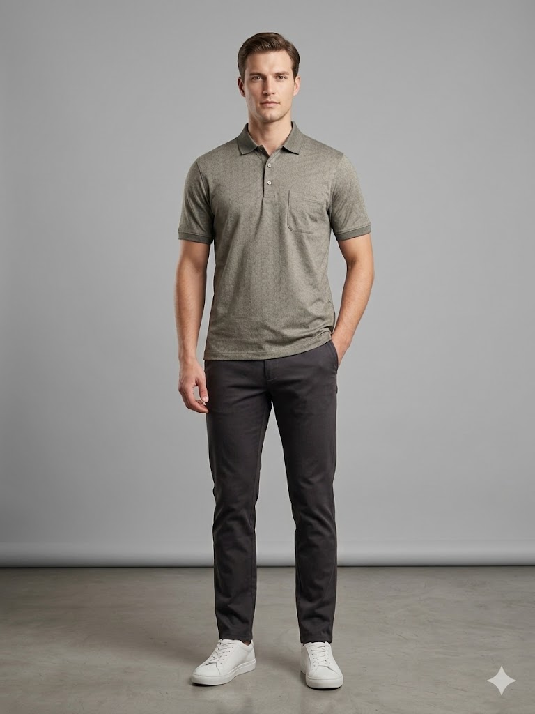Centilmen Erkek Polo Yaka Casual T-Shirt 2617023 - HAKİ
