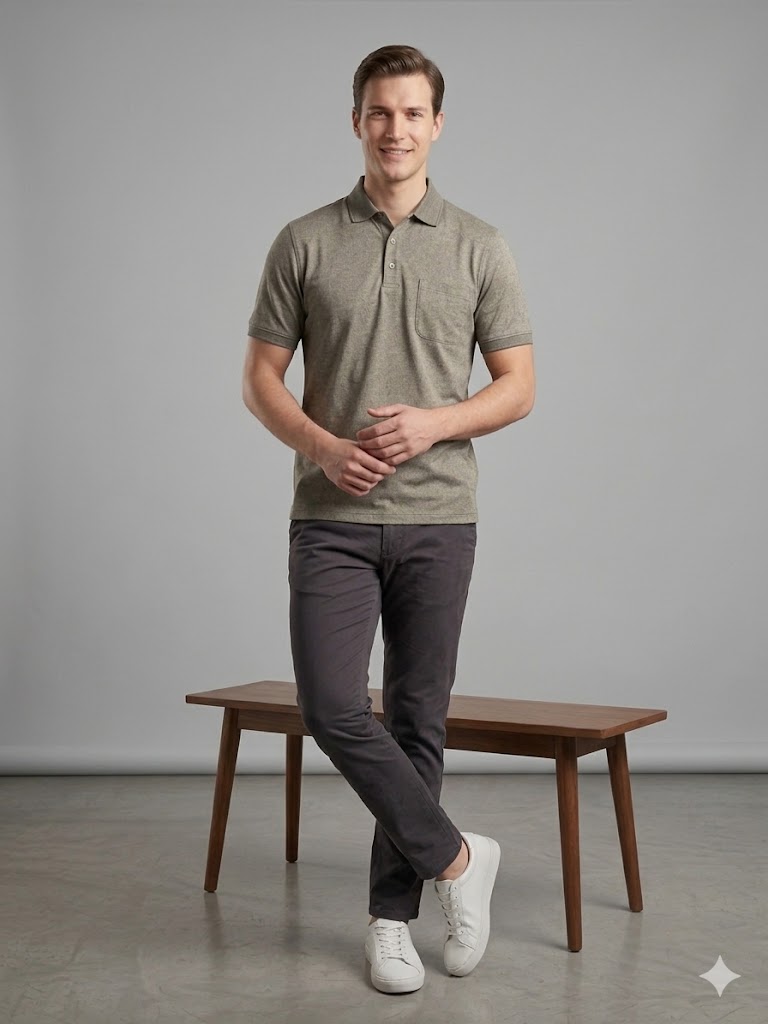 Centilmen Erkek Polo Yaka Casual T-Shirt 2617023 - HAKİ