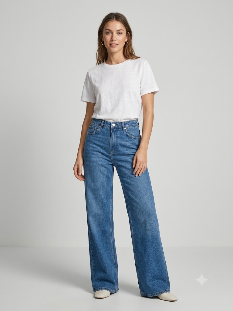 FEVER Klasik Bol Paça Kot Pantolon12053