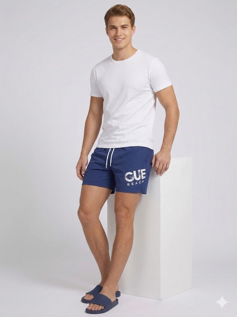 GUESS Beach Erkek Deniz Şortu Mayo F5GT27WG2E2 - Lacivert