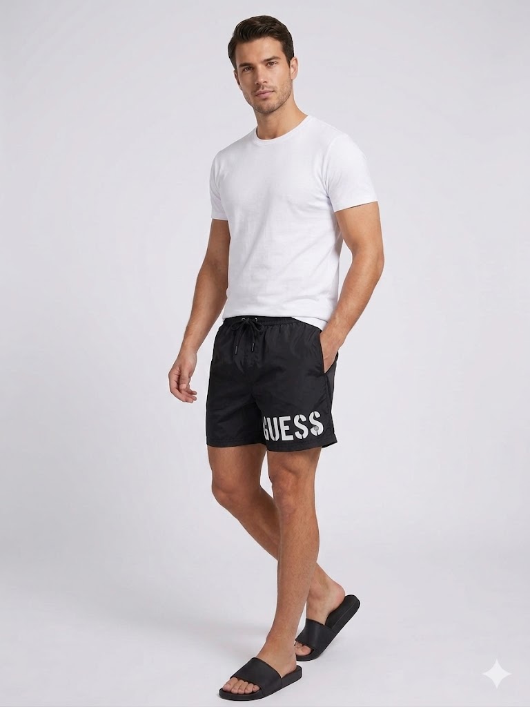 GUESS Erkek Deniz Şortu Mayo F4GT28WG292 - Siyah