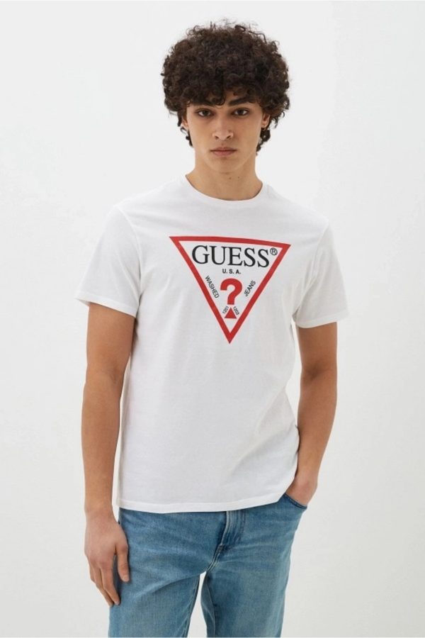 GUESS Erkek Marka Logolu Pamuklu Günlük Kullanıma Uygun T-Shirt M2GI68KBA60-G011