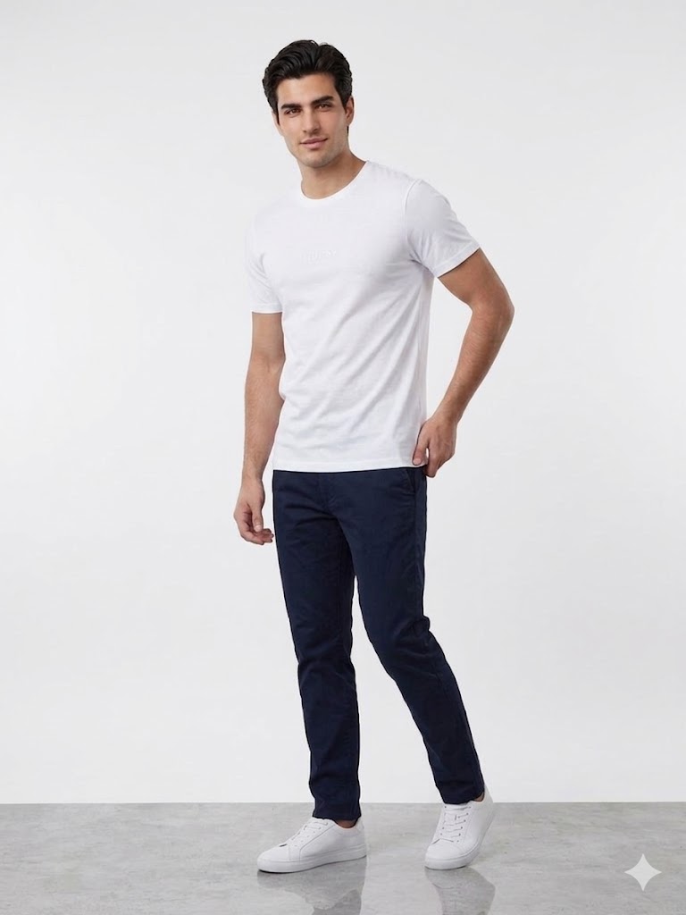 GUESS Bisiklet Yaka Kısa Kollu Basic T-Shirt M2YI72I3Z14 - Beyaz