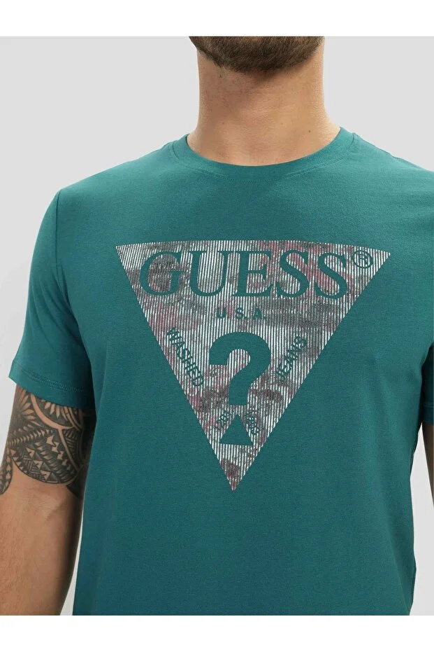 GUESS Logolu T-Shirt M4RI29J1314 - YEŞİL