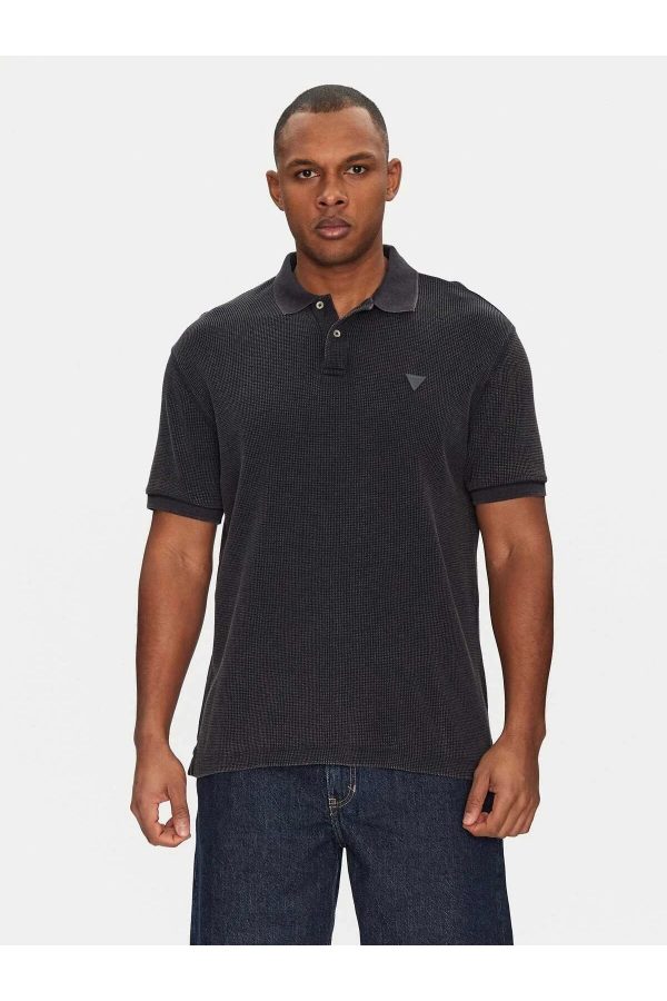 GUESS Erkek Somon Polo Yaka Dokulu Kısa Kollu Tişört M5GP05KCSG1