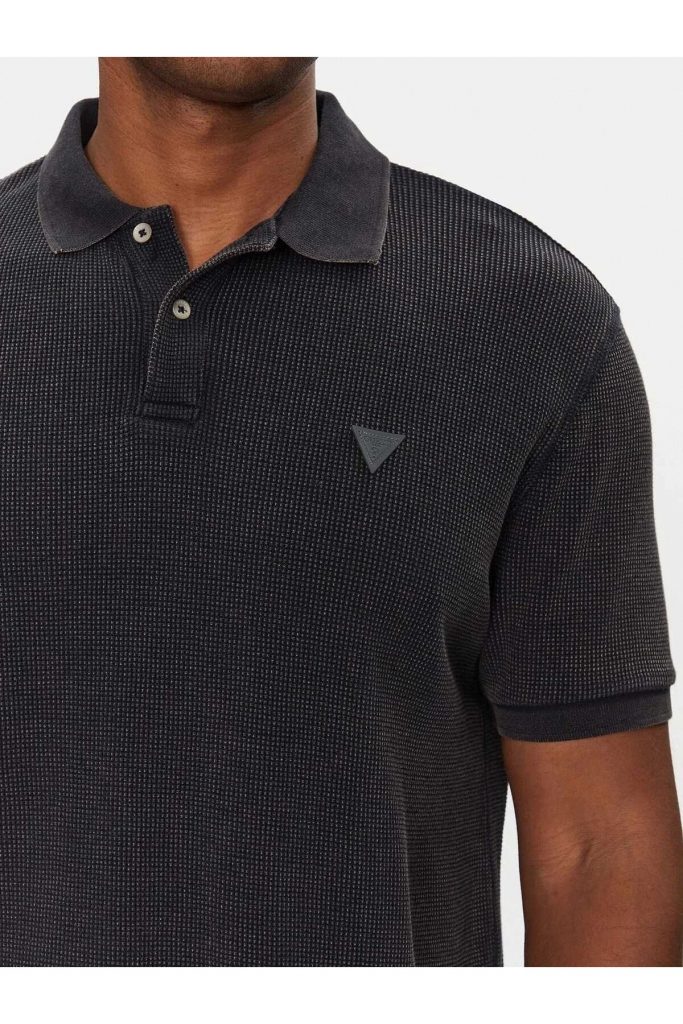 GUESS Erkek Somon Polo Yaka Dokulu Kısa Kollu Tişört M5GP05KCSG1